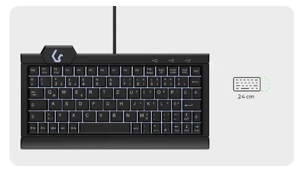 MaxPoint KeySonic KSK-3010ELC - Tastatur - hinterleuchtet - TL: Deutsch, QWERTZ, Ansicht 4