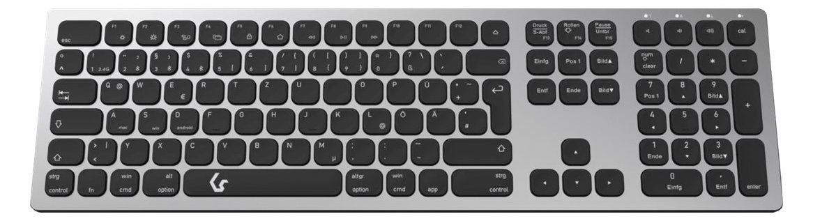 MaxPoint KeySonic KSK-8023BTRF - Tastatur - volle Größe - TL: Deutsch, QWERTZ