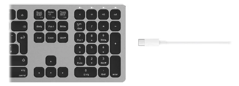 MaxPoint KeySonic KSK-8023BTRF - Tastatur - volle Größe - TL: Deutsch, QWERTZ, Ansicht 4