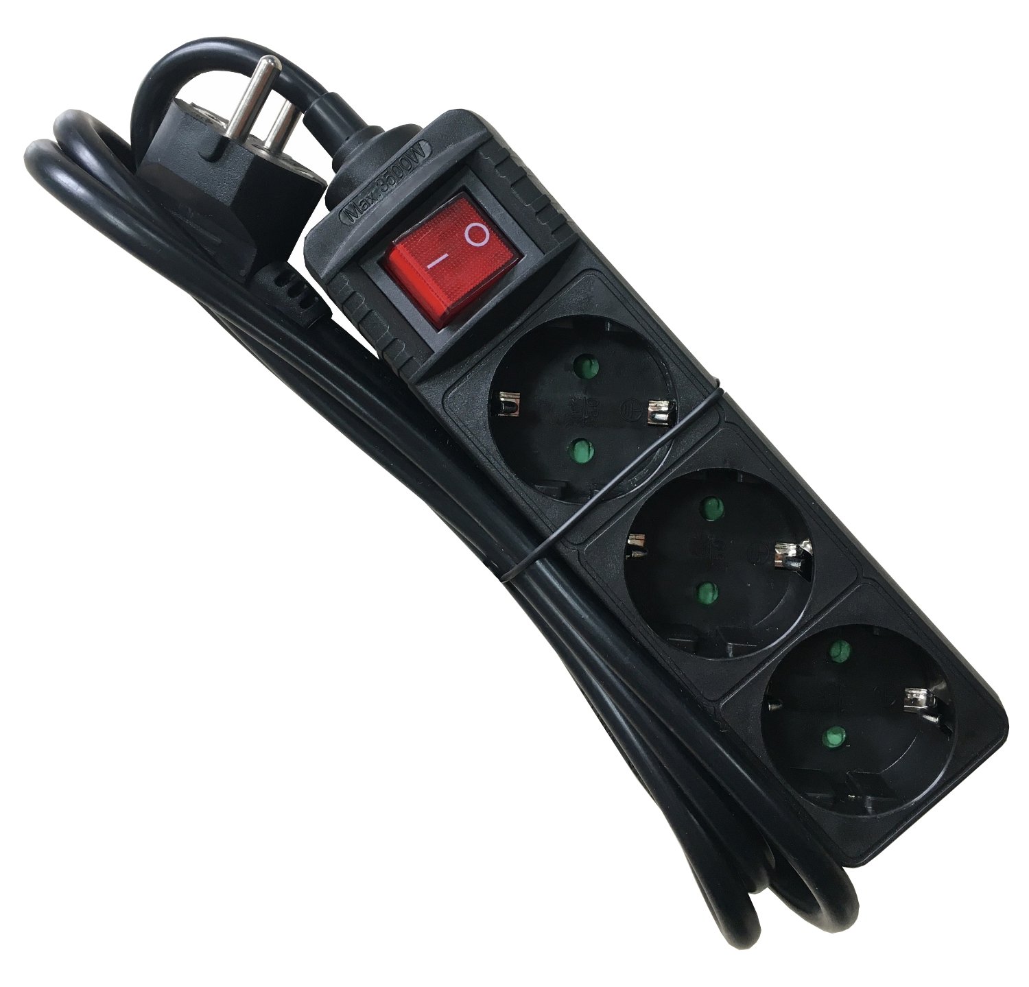 M-CAB SOCKET STRIP 3S PVC 1.5M BK ECO