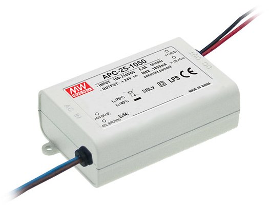 Meanwell MEAN WELL APC-25-700 - Weiß - 90 - 264 V - 47 - 63 Hz - 57 mm - 29,5 mm - 84 mm