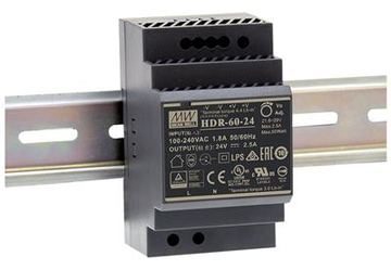 Meanwell MEAN WELL HDR-60-5 - 85 - 264 V - 60 W - 5 V - 6,5 A - RoHS - 52,5 mm von LumaTech