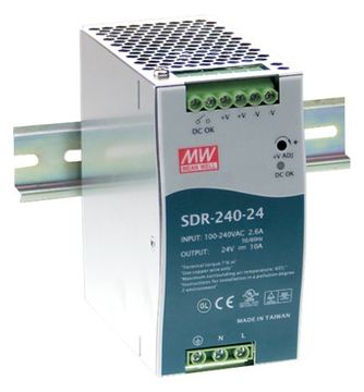 Meanwell Mean Well SDR-240 series SDR-240-24 - Netzteil (DIN-Schienenmontage möglich) von LumaTech