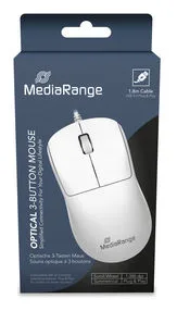 MEDIARANGE kabelgeb. opt Maus Symmetrisch ws - Maus - Optisch, Ansicht 3