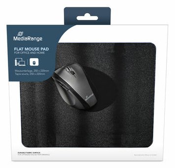 MEDIARANGE Mausunterlage flach 250x220x3mm schwarz