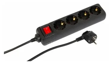 MicroConnect 4-way Schuko Socket on/off switch Black - Steckdosenleiste - 1,5 m, Ansicht 2