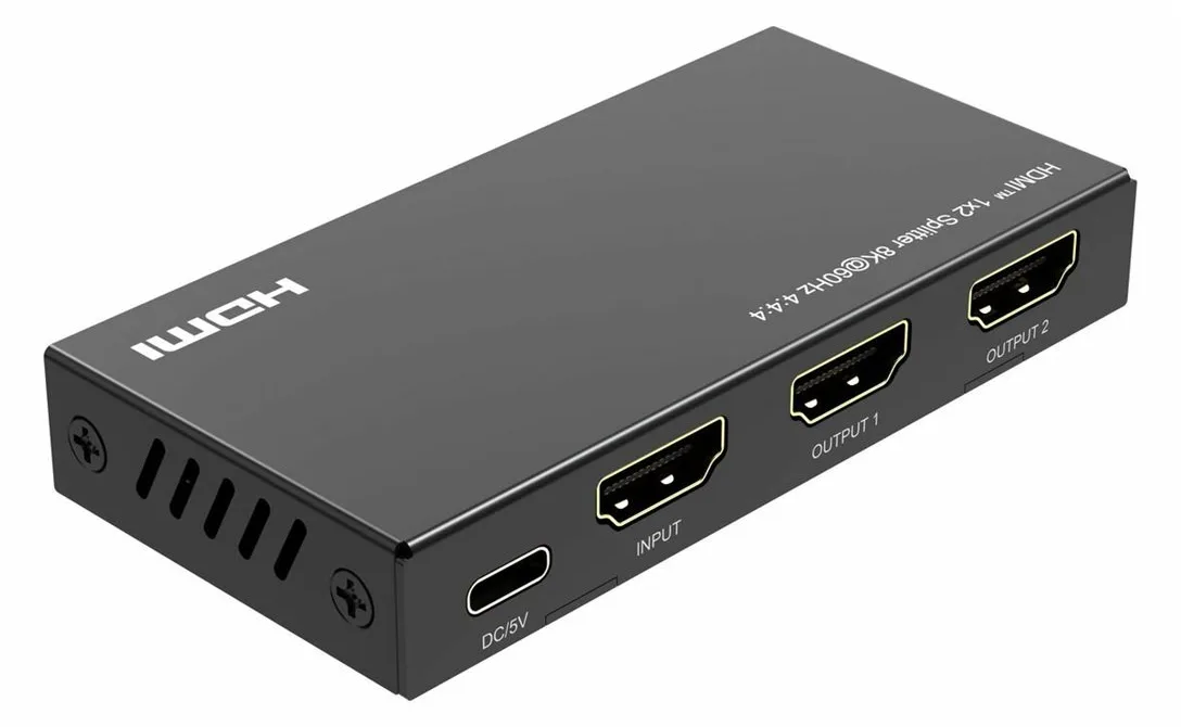 MicroConnect 8Ka60Hz HDMI Splitter 1x2 4 4 4 MC-HDMISPLITTER0102-8K, Ansicht 3