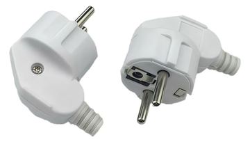 MicroConnect Angled schuko power plug White 16A 250V von LumaTech