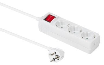 MicroConnect GRU0035WS - 5 m - Typ F - Type F (CEE 7/4) - Weiß - 3 AC-Ausgänge - 510 g von LumaTech