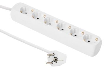 MicroConnect GRU0065WA - 5 m - Typ F - Typ F - Weiß - 6 AC-Ausgänge - 496 g von LumaTech