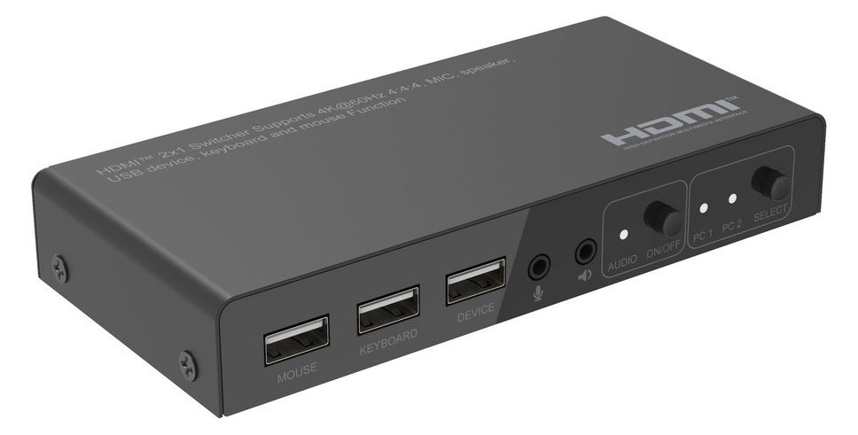 MicroConnect KVM / Video / Audio Switch - 2 x KVM / Video / Audio