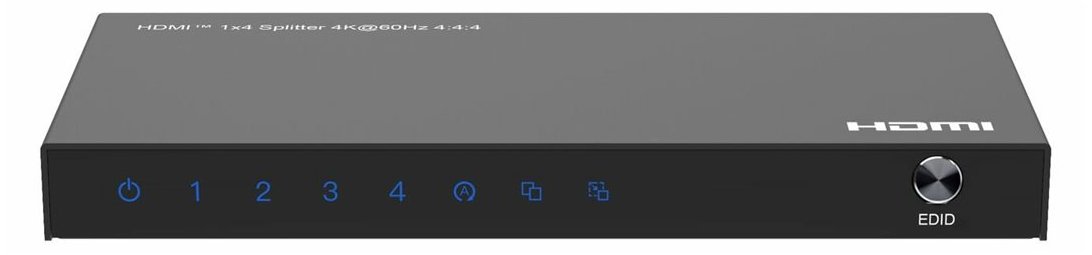 MicroConnect MC-HDMISPLITTER0104-4K - HDMI - 3840 x 2160 Pixel - Schwarz - Stahl - 4K Ultra HD