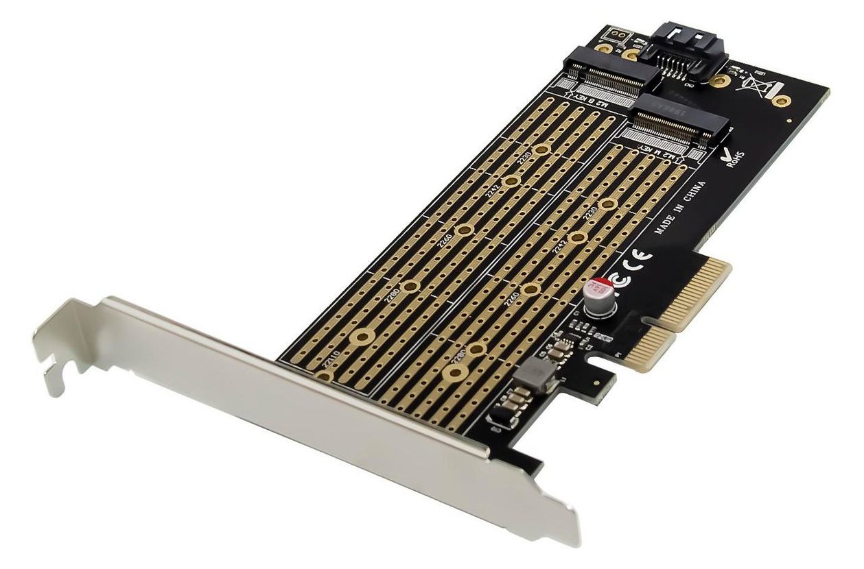 MicroConnect MC-PCIE-X4M2 - PCIe - M.2 - PCIe 3.0 - Schwarz - Server - Passiv