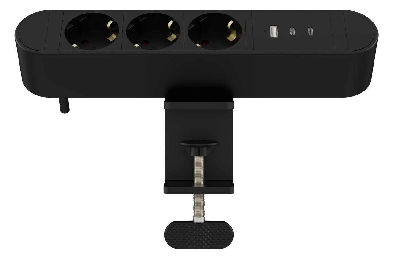 MicroConnect Multi Desktop Power Socket 3 Ways Schuko 1 x USB-A 2 - Steckdosenleiste