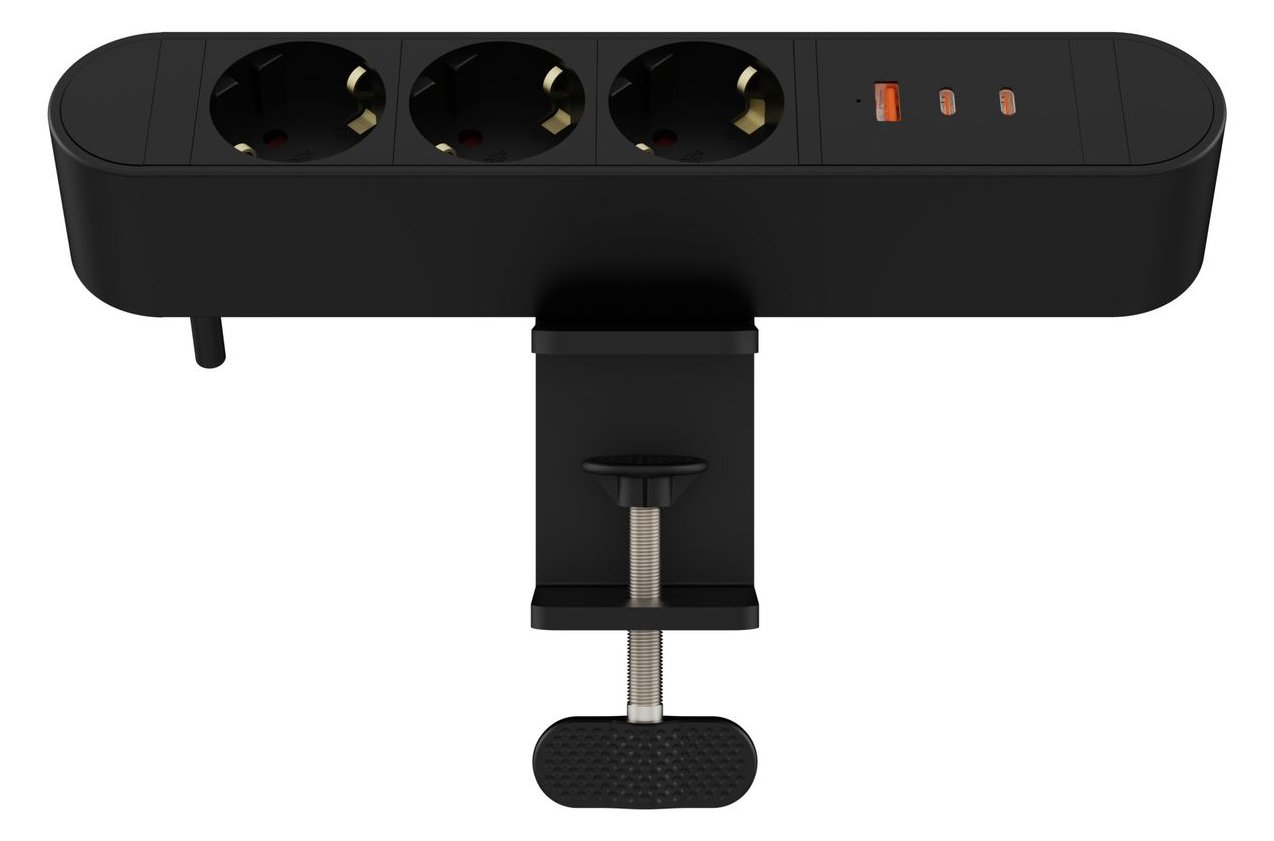 MicroConnect Multi Desktop Power Socket 3 Ways Schuko 1 x USB-A 2 - Steckdosenleiste