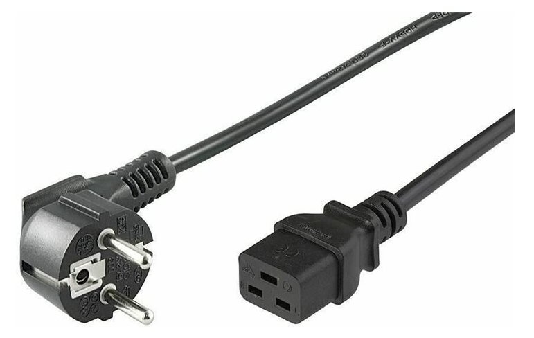 MicroConnect PE0771901 - 1 m - CEE7/7 - C19-Koppler - H05VV-F - 250 V - 16 A von LumaTech
