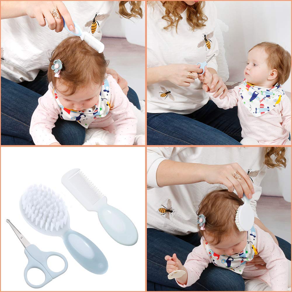 Lictin Babypflegeset 15 teilige Baby Pflegeset Neugeborene mit Fieberthermometer Nasensauger Kamm Nagelschere Baby Erstausstattung Pflegeset für Neugeborene — Bild 2