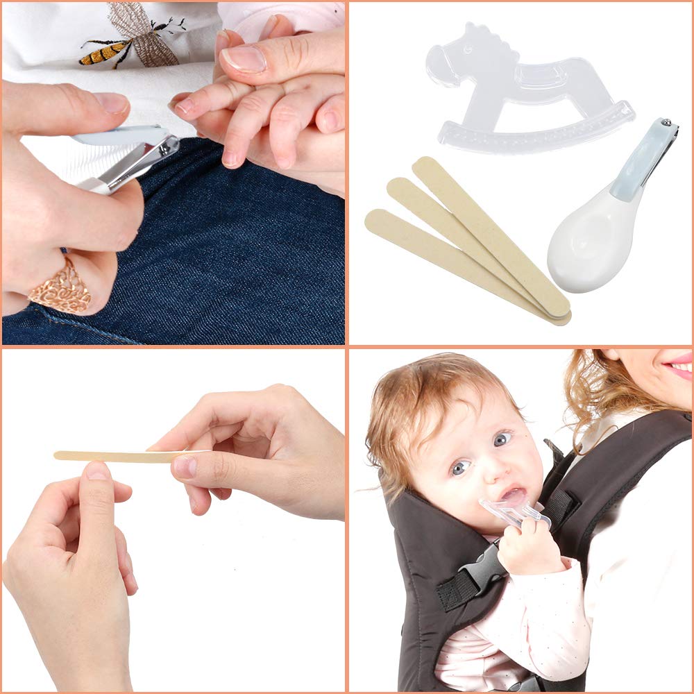 Lictin Babypflegeset 15 teilige Baby Pflegeset Neugeborene mit Fieberthermometer Nasensauger Kamm Nagelschere Baby Erstausstattung Pflegeset für Neugeborene — Bild 4