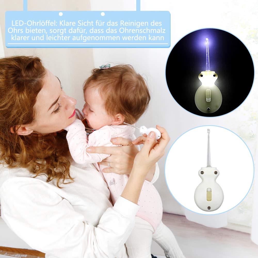 Lictin Babypflegeset 15 teilige Baby Pflegeset Neugeborene mit Fieberthermometer Nasensauger Kamm Nagelschere Baby Erstausstattung Pflegeset für Neugeborene — Bild 5