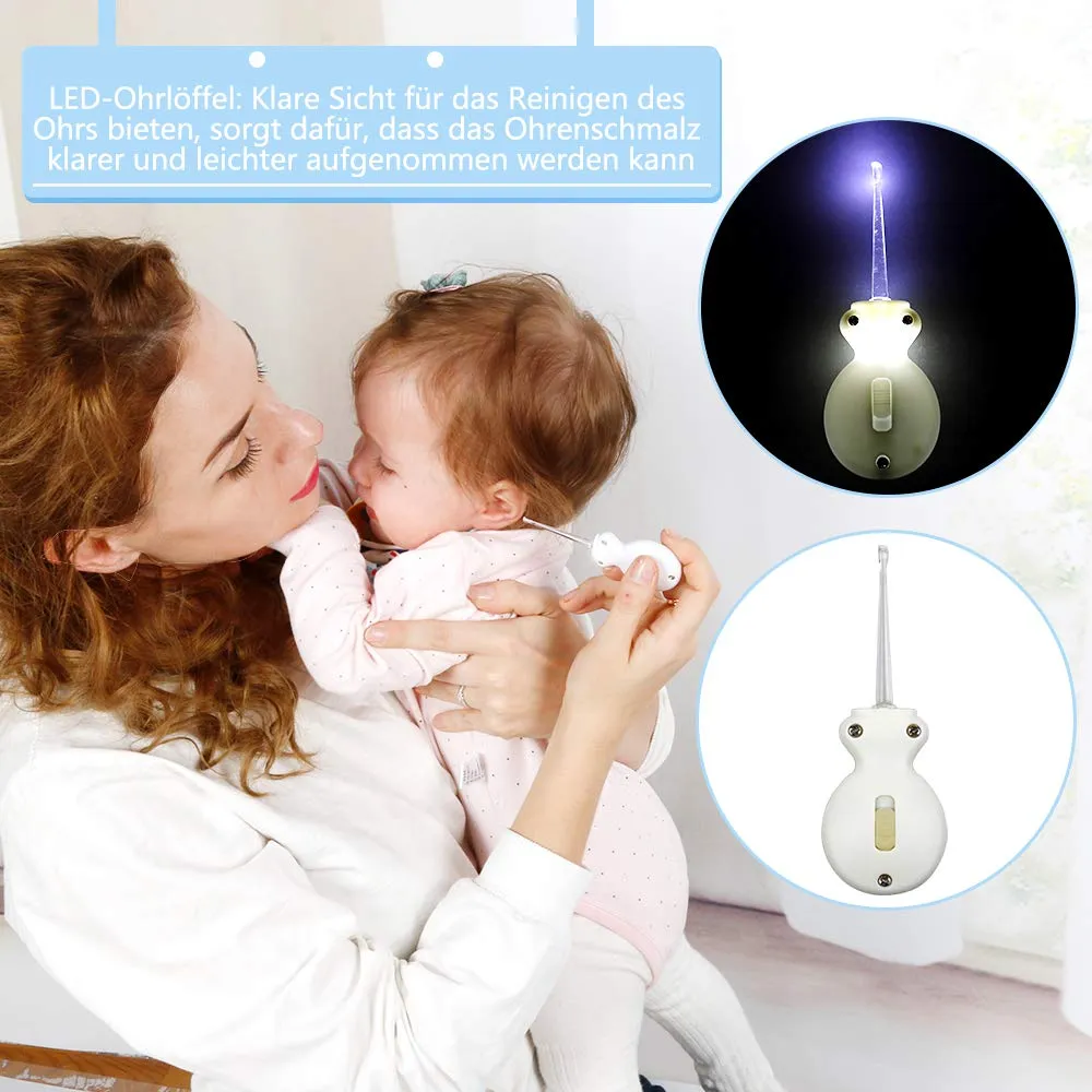 Lictin Babypflegeset 15 teilige Baby Pflegeset Neugeborene mit Fieberthermometer Nasensauger Kamm Nagelschere Baby Erstausstattung Pflegeset für Neugeborene — Bild 5