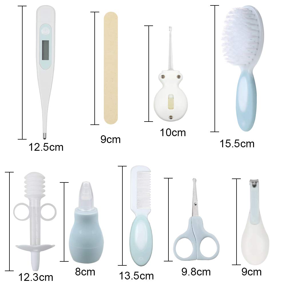 Lictin Babypflegeset 15 teilige Baby Pflegeset Neugeborene mit Fieberthermometer Nasensauger Kamm Nagelschere Baby Erstausstattung Pflegeset für Neugeborene — Bild 7