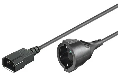 MicroConnect PE130100 1m C14-Koppler Schwarz Stromkabel, Ansicht 2
