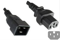 MicroConnect PE152018 - 1,8 m - Male connector / Female connector - C20-Koppler - C15-Koppler - H05V2V2-F - Schwarz von LumaTech