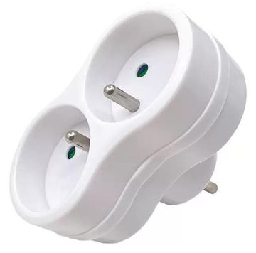 MicroConnect Plug EU to 2French Type E White von LumaTech