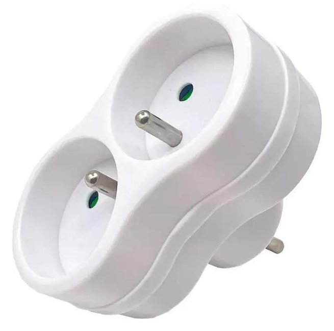 MicroConnect Plug EU to 2French Type E White