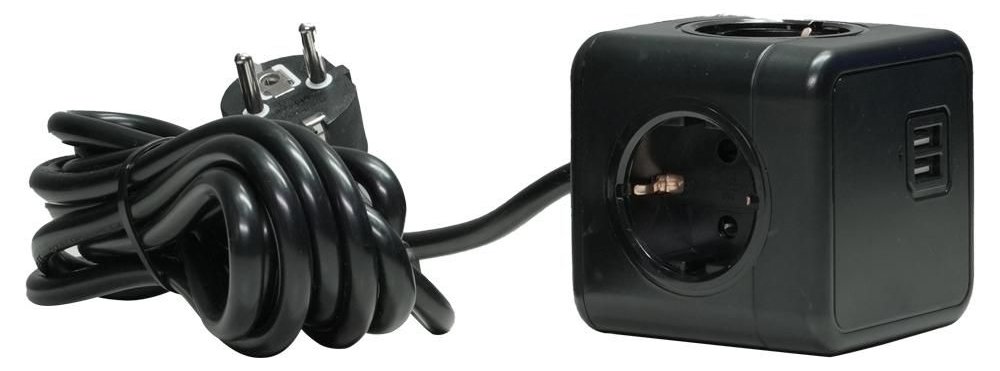 MicroConnect Power Cube Duo USB & Power - Steckdosenleiste
