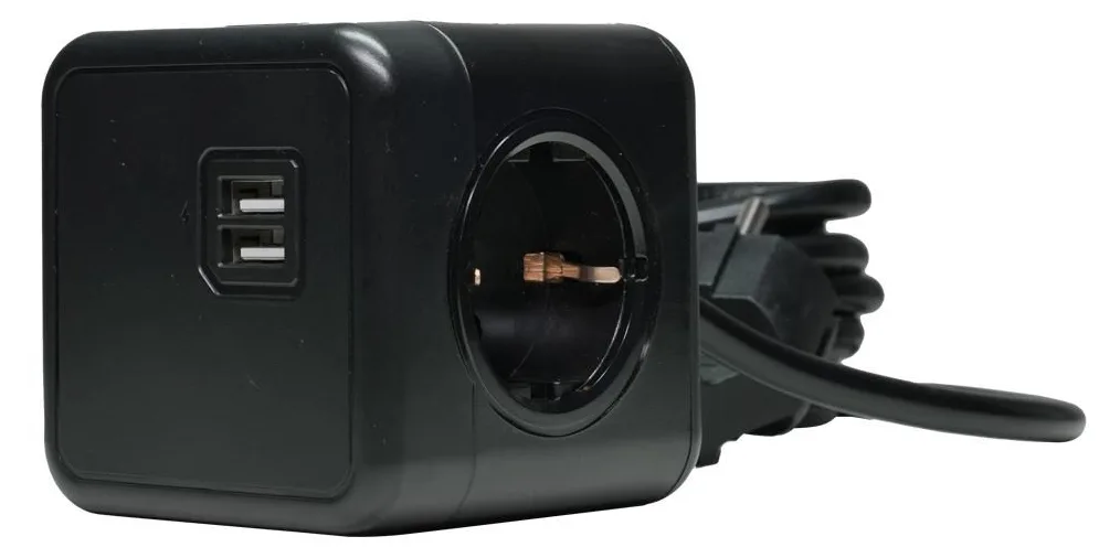 MicroConnect Power Cube Duo USB & Power - Steckdosenleiste, Ansicht 2