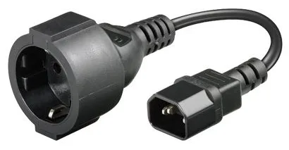 MicroConnect PowerCord - Stromkabel - IEC 60320 C14 zu power CEE 7/7 (W) - 0,23 m, Ansicht 2