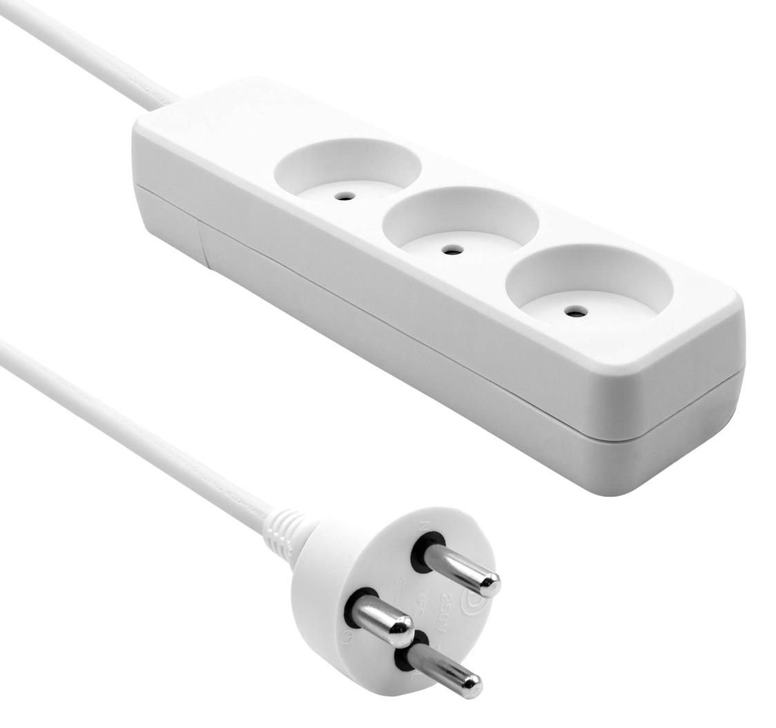 MicroConnect Steckdosenleiste - Eingabe, Eingang Typ K - Ausgangsanschlüsse: 3 (3 x Type K)