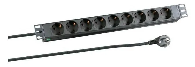 MicroConnect Steckdosenleiste (Rack - einbaufähig) - 4000 Watt - Eingang Stromversorgung - Ausgangsanschlüsse: 8, Ansicht 3