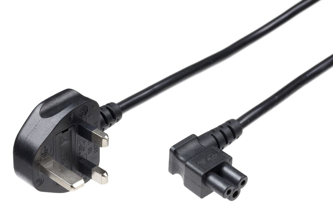 MicroConnect Stromkabel - BS 1363 (M) bis IEC 60320 C5 gewinkelt