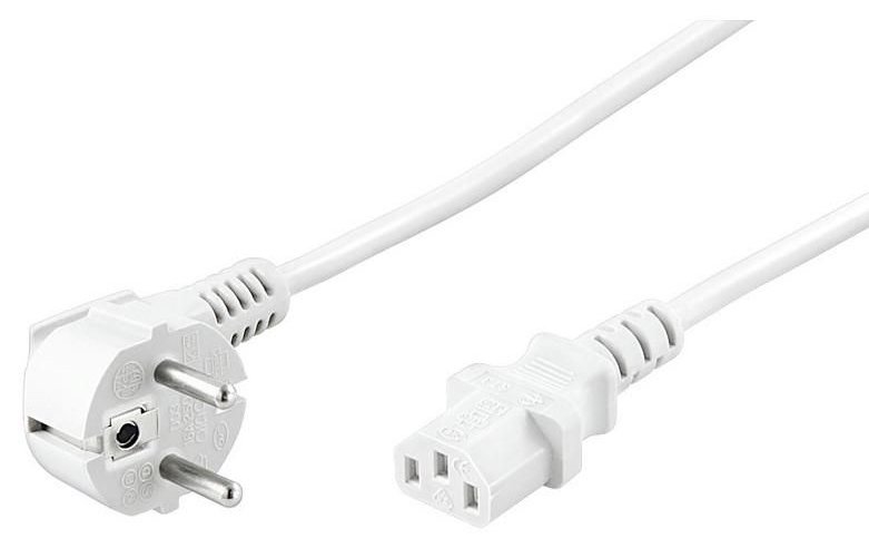 MicroConnect Stromkabel - CEE 7/7 (M) gewinkelt bis IEC 60320 C13