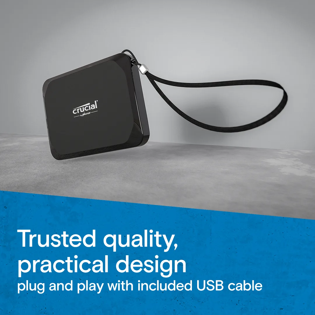 Micron Crucial X9 - SSD - 4 TB - extern (tragbar) - USB 3.2 Gen 2 (USB-C Steckverbinder), Ansicht 2