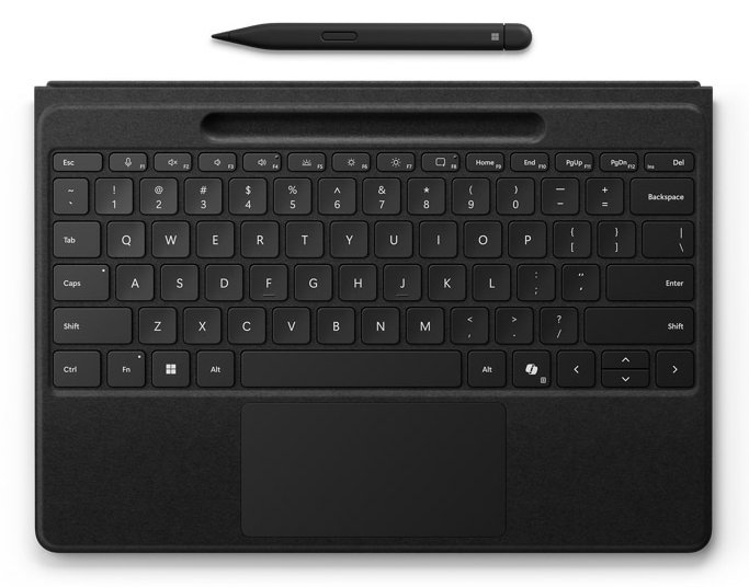 Microsoft Pro KB Flex+ Pen Black - Tastatur - Touchpen - TL: UK, QWERTY