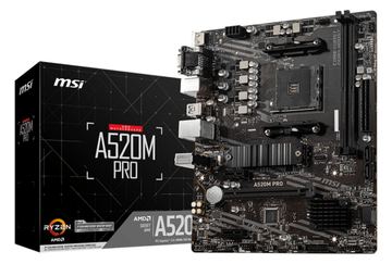 MSI A520M PRO - Motherboard - micro ATX - Socket AM4 - AMD A520 Chipsatz - USB 3.2 Gen 1 - Gigabit LAN - Onboard-Grafik von LumaTech