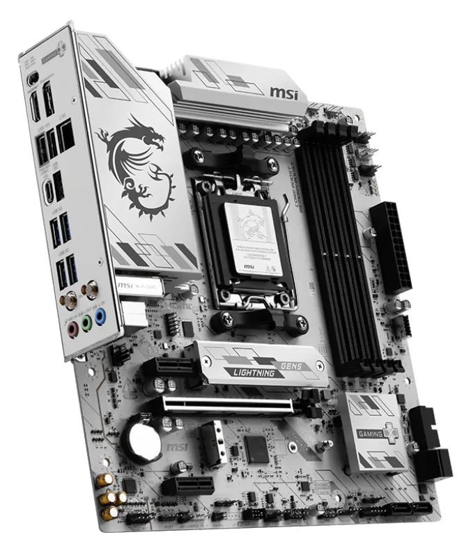 MSI B850M GAMING PLUS WIFI6E - Motherboard - micro ATX - Socket AM5 - AMD B850 Chipsatz - 2.5GB LAN, Wi-Fi 6E, Bluetooth, Ansicht 5