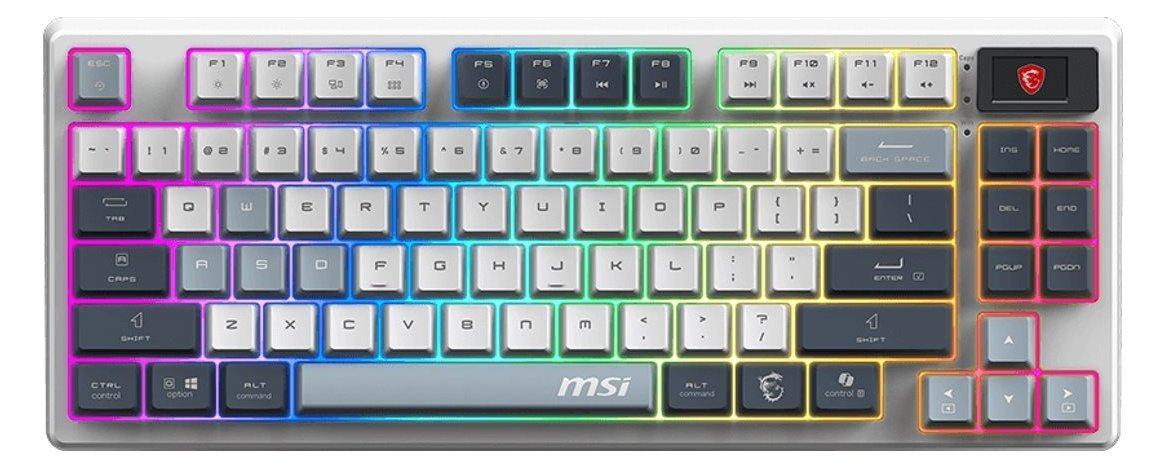 MSI Forge GK600 TKL W Sky Gaming Keyboard Wireless - TL: Deutsch, QWERTZ