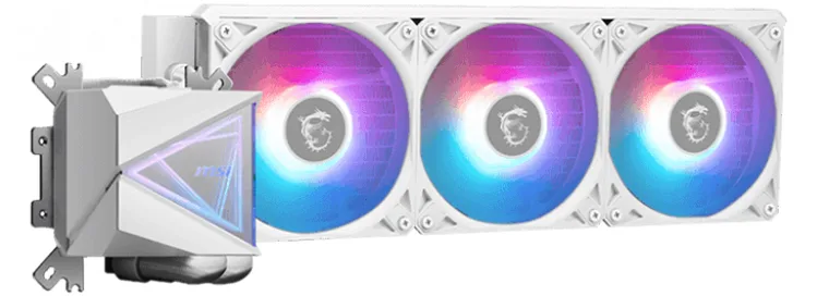 MSI MAG CORELIQUID I360 - Prozessor-Flüssigkeitskühlsystem - Kühlergröße: 360 mm - Weiß, Ansicht 2