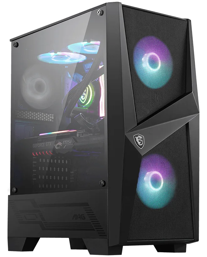 MSI MAG Forge 100R - Tower - ATX - Seitenteil mit Fenster (gehärtetes Glas), Ansicht 2