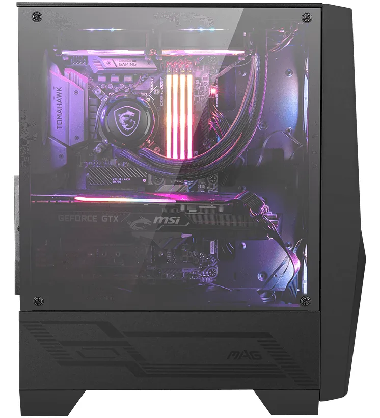 MSI MAG Forge 100R - Tower - ATX - Seitenteil mit Fenster (gehärtetes Glas), Ansicht 3