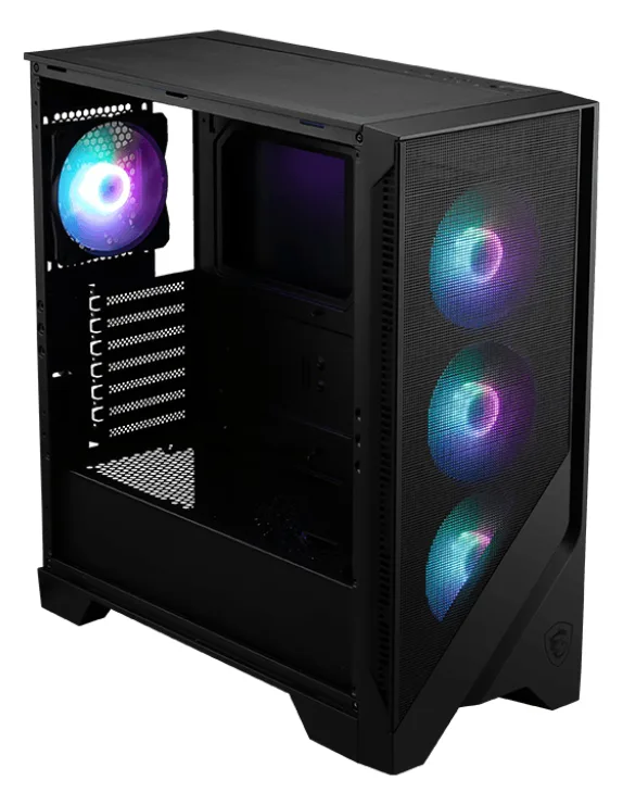 MSI MAG FORGE 320R AIRFLOW - Mid tower - ATX - Seitenteil mit Fenster (gehärtetes Glas), Ansicht 3