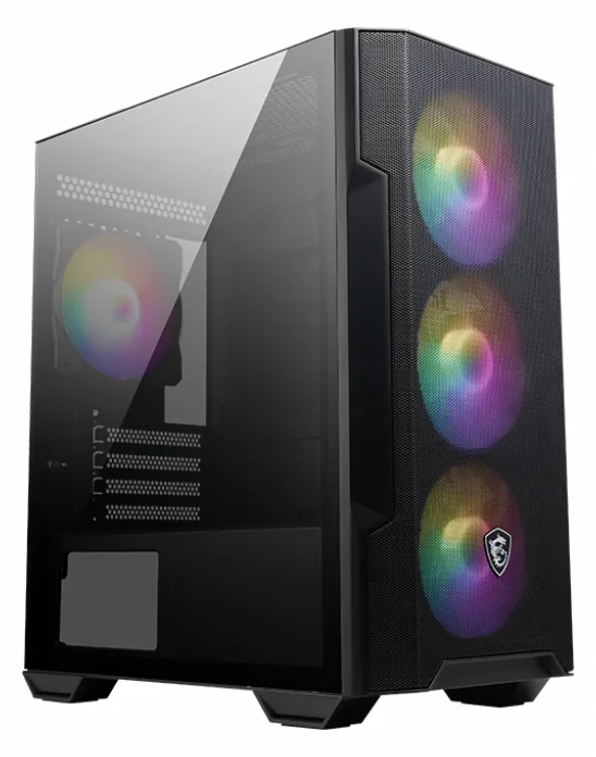 MSI MAG FORGE M100R - microATX Tower - Seitenteil mit Fenster (gehärtetes Glas), Ansicht 2