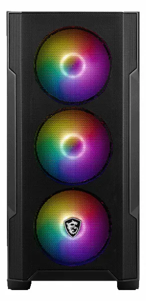 MSI MAG FORGE M100R - microATX Tower - Seitenteil mit Fenster (gehärtetes Glas), Ansicht 4