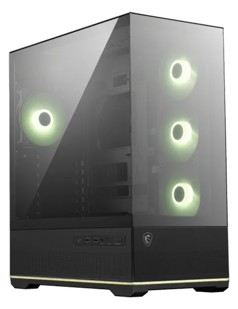 MSI MAG PANO 110R PZ - Mid tower - ATX - Seitenteil mit Fenster (gehärtetes Glas) - schwarz, Ansicht 4