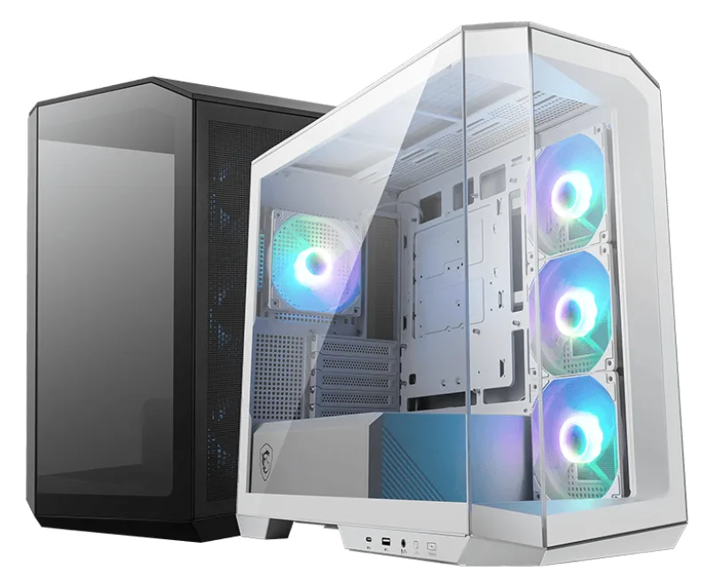 MSI MAG PANO M100R PZ - microATX Tower - Seitenteil mit Fenster (gehärtetes Glas), Ansicht 2