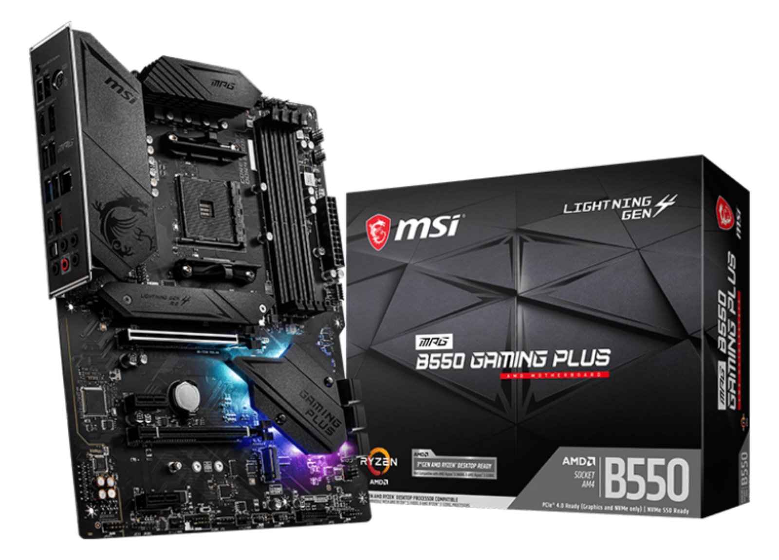MSI MPG B550 GAMING PLUS - Motherboard - ATX - Socket AM4 - AMD B550 Chipsatz von LumaTech